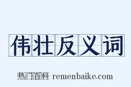 伟壮反义词是什么意思的图片